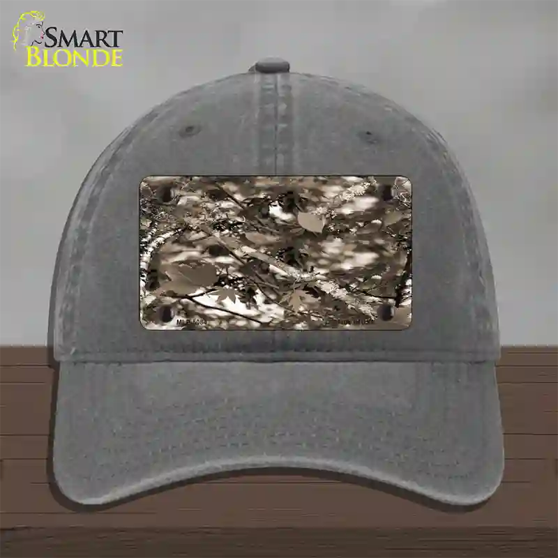 Leaf Camouflage Novelty License Plate Hat Unconstructed Cotton / Charcoal