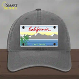 California Lake Tahoe State Blank Novelty License Plate Hat Unconstructed Cotton / Charcoal