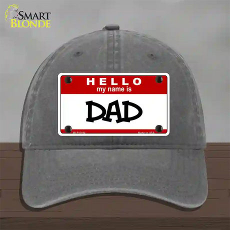 Dad Novelty License Plate Hat Unconstructed Cotton / Charcoal