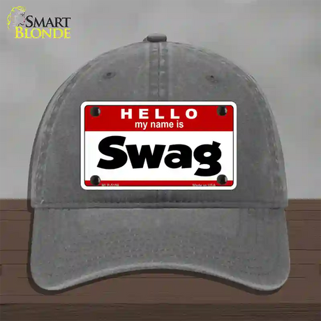 Swag Novelty License Plate Hat Unconstructed Cotton / Charcoal