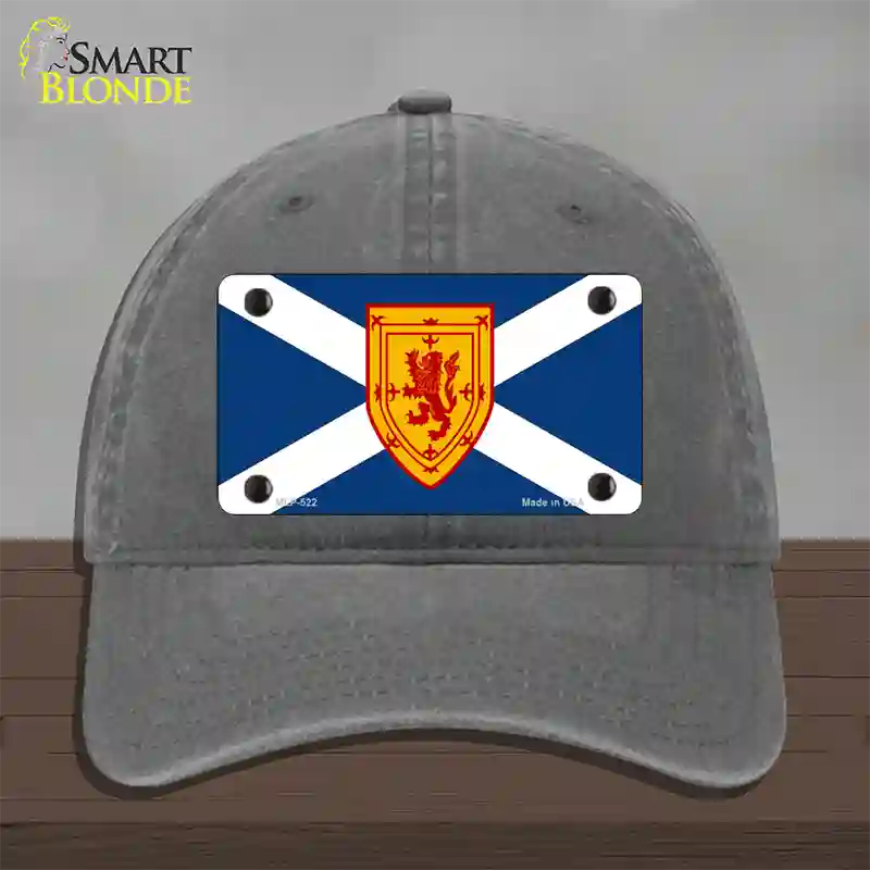 Scotland St Andrews Flag Novelty License Plate Hat Unconstructed Cotton / Charcoal