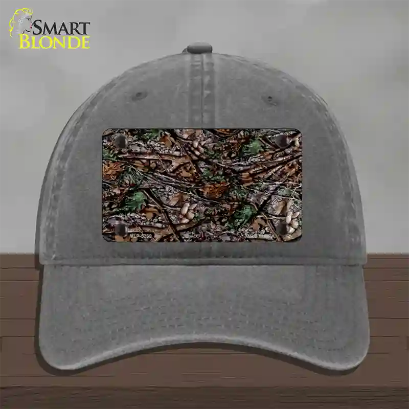 Branches Camouflage Novelty License Plate Hat Unconstructed Cotton / Charcoal