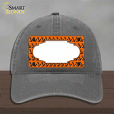 Orange Black Anchor Scallop Center Novelty License Plate Hat Unconstructed Cotton / Charcoal