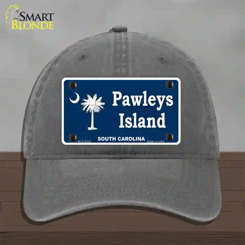 Pawleys Island Novelty License Plate Hat Unconstructed Cotton / Charcoal