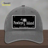 Pawleys Island Black Novelty License Plate Hat Unconstructed Cotton / Charcoal