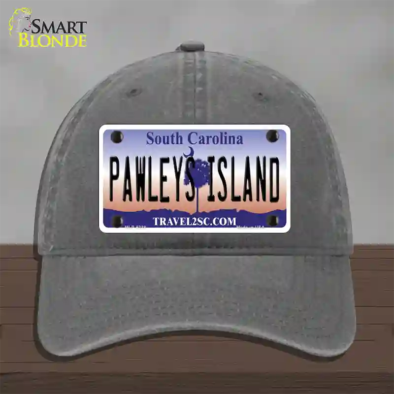 Pawleys Island South Carolina Novelty License Plate Hat Unconstructed Cotton / Charcoal