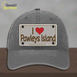 Love Pawleys Island Novelty License Plate Hat Unconstructed Cotton / Charcoal