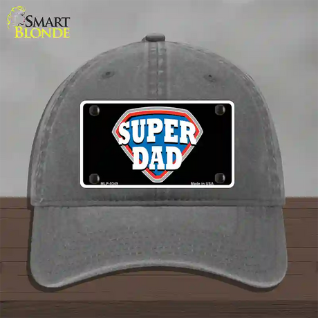 Super Dad Novelty License Plate Hat Unconstructed Cotton / Charcoal