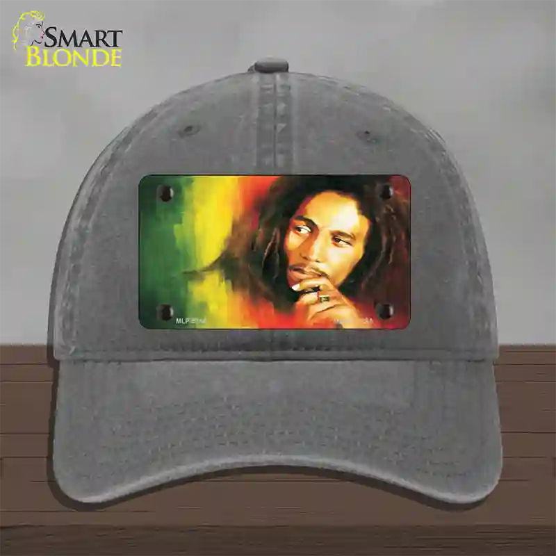 Bob Marley Novelty License Plate Hat Unconstructed Cotton / Charcoal