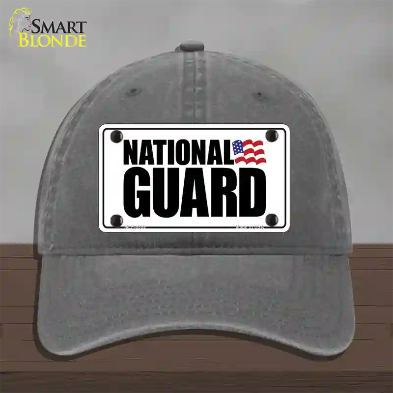 National Guard Novelty License Plate Hat Unconstructed Cotton / Charcoal