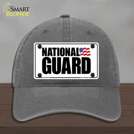 National Guard Novelty License Plate Hat Unconstructed Cotton / Charcoal