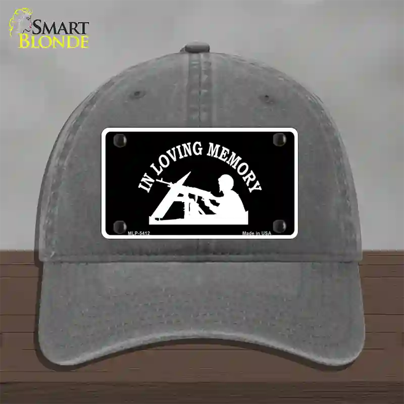 In Loving Memory Lookout Novelty License Plate Hat Unconstructed Cotton / Charcoal