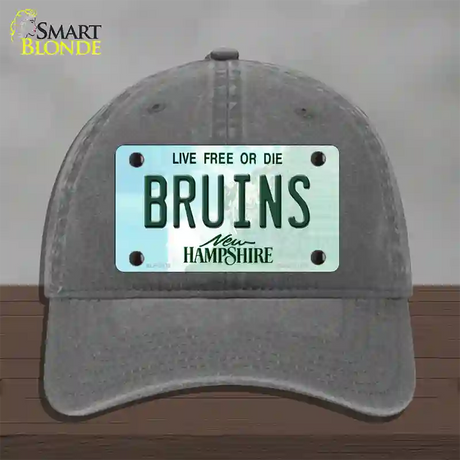 Bruins New Hampshire Novelty License Plate Hat Unconstructed Cotton / Charcoal