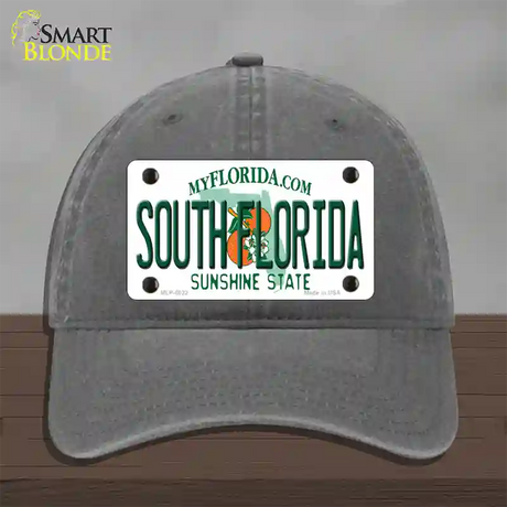 South Florida Novelty License Plate Hat Unconstructed Cotton / Charcoal