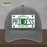 Princess Florida Novelty License Plate Hat Unconstructed Cotton / Charcoal