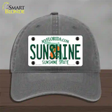 Sunshine Florida Novelty License Plate Hat Unconstructed Cotton / Charcoal