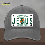 Jesus Florida Novelty License Plate Hat Unconstructed Cotton / Charcoal