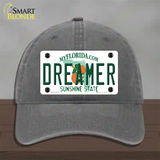 Dreamer Florida Novelty License Plate Hat Unconstructed Cotton / Charcoal