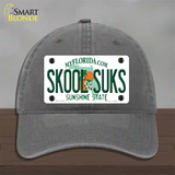 Skool Suks Florida Novelty License Plate Hat Unconstructed Cotton / Charcoal