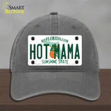 Hot Mama Florida Novelty License Plate Hat Unconstructed Cotton / Charcoal