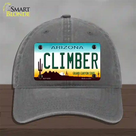 Arizona Climber Novelty License Plate Hat Unconstructed Cotton / Charcoal