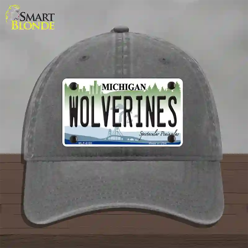 Michigan Wolverines Novelty License Plate Hat Unconstructed Cotton / Charcoal