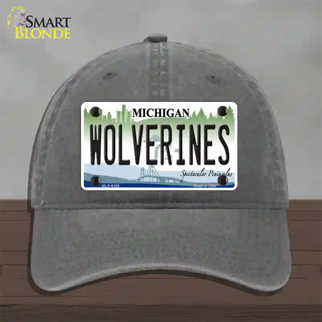 Michigan Wolverines Novelty License Plate Hat Unconstructed Cotton / Charcoal