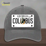 Columbus Georgia Novelty License Plate Hat Unconstructed Cotton / Charcoal