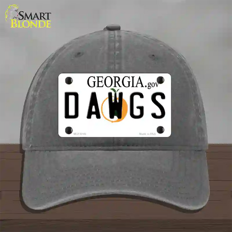 Dawgs Georgia Novelty License Plate Hat Unconstructed Cotton / Charcoal