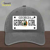 Georgia Girl Georgia Novelty License Plate Hat Unconstructed Cotton / Charcoal