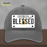 Blessed Georgia Novelty License Plate Hat Unconstructed Cotton / Charcoal