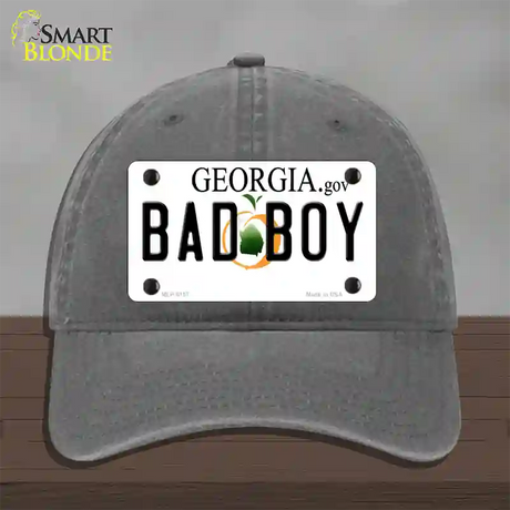 Bad Boy Georgia Novelty License Plate Hat Unconstructed Cotton / Charcoal