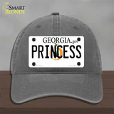 Princess Georgia Novelty License Plate Hat Unconstructed Cotton / Charcoal