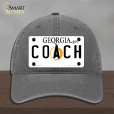 Coach Georgia Novelty License Plate Hat Unconstructed Cotton / Charcoal