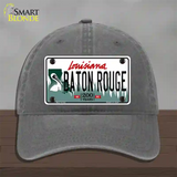 Baton Rouge Louisiana Novelty License Plate Hat Unconstructed Cotton / Charcoal