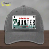 Hunter Louisiana Novelty License Plate Hat Unconstructed Cotton / Charcoal