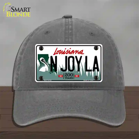 N Joy La Louisiana Novelty License Plate Hat Unconstructed Cotton / Charcoal