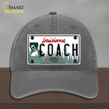 Coach Louisiana Novelty License Plate Hat Unconstructed Cotton / Charcoal