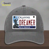 Dreamer Oklahoma Novelty License Plate Hat Unconstructed Cotton / Charcoal