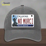 No Murci Oklahoma Novelty License Plate Hat Unconstructed Cotton / Charcoal