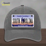 South Carolina Novelty License Plate Hat Unconstructed Cotton / Charcoal