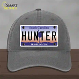 Hunter South Carolina Novelty License Plate Hat Unconstructed Cotton / Charcoal