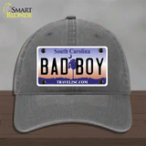 Bad Boy South Carolina Novelty License Plate Hat Unconstructed Cotton / Charcoal