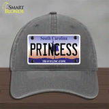 Princess South Carolina Novelty License Plate Hat Unconstructed Cotton / Charcoal