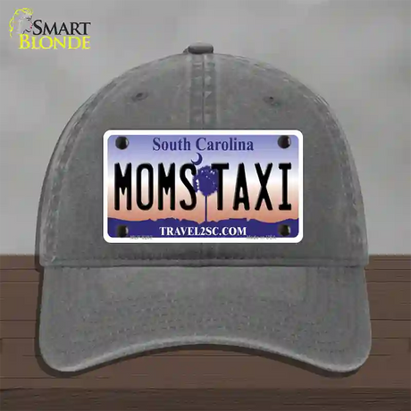 Moms Taxi South Carolina Novelty License Plate Hat Unconstructed Cotton / Charcoal