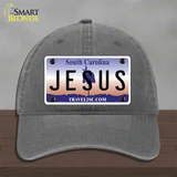 Jesus South Carolina Novelty License Plate Hat Unconstructed Cotton / Charcoal