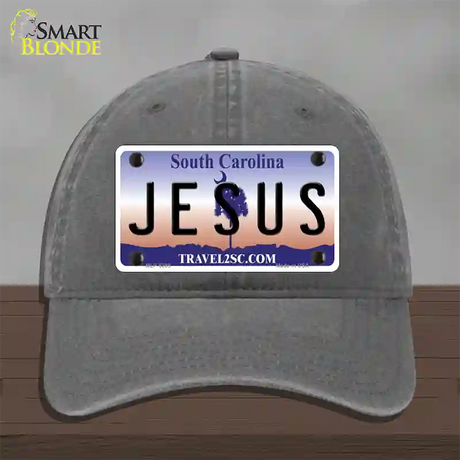 Jesus South Carolina Novelty License Plate Hat Unconstructed Cotton / Charcoal