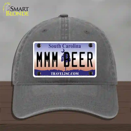 MMM Beer South Carolina Novelty License Plate Hat Unconstructed Cotton / Charcoal