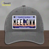 Meeooww South Carolina Novelty License Plate Hat Unconstructed Cotton / Charcoal