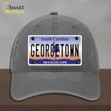 Georgetown South Carolina Novelty License Plate Hat Unconstructed Cotton / Charcoal